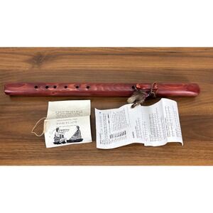 Native American Pine Flute Hand Crafted 20" Long with Original Certs. Woodwind